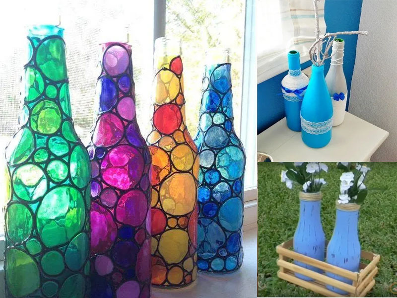 Cómo decorar con botellas de cristal